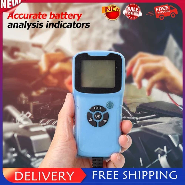 LCD Auto Battery Tester Shockproof Auto Circuit Tester Diagnostic Tool (Blue)