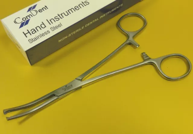 Haemostatic Kelly Locking Forceps 15 cm Curved 1 x 2 Teeth *CE *Surgical / Vet