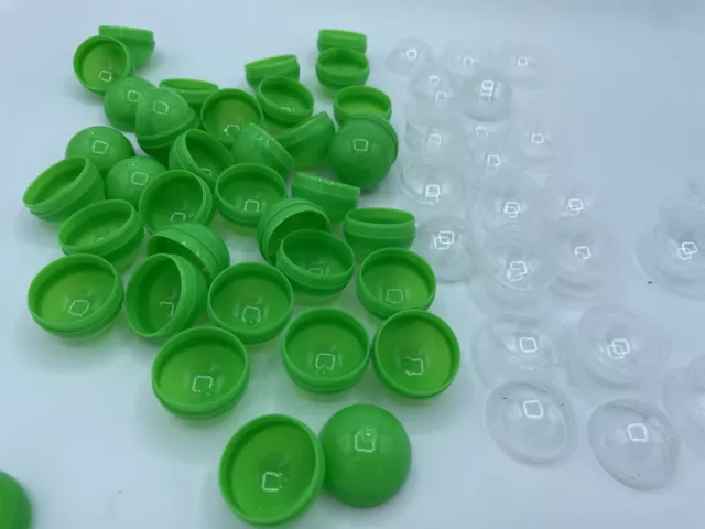 Empty Clear-Green Colored Round Capsules 1.1 inch Bulk Blue Half Capsule