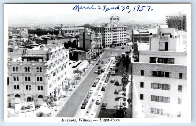 RPPC Avenida Wilson LIMA Peru Postcard