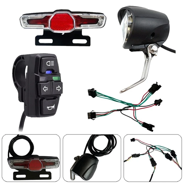 Kit éclairage LED Pour Vélo électrique 24-48V – Phares Avant/arrière, Clignotants, Klaxon, Feu Stop – Sécurité Renforcée - 7
