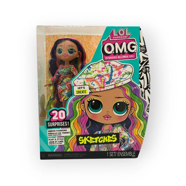 L.O.L. SURPRISE O.M.G. Sketches Fashion Doll Puppe LOL OMG Bilder Ansehen NEU EUR 39,90