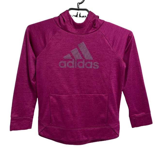 Adidas Ragazze Felpa con Cappuccio Pullover Rosa Manica Lunga Taglia M (10-12)