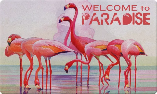 Toland Flamingo Paradise 18 x 30 Summer Welcome Decorative Floor Mat Doormat