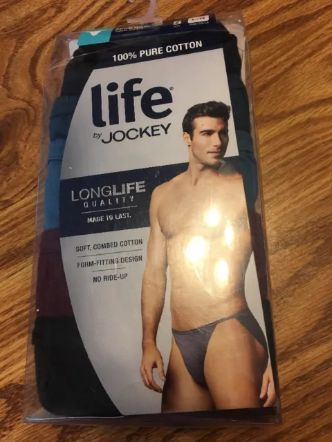 JOCKEY LIFE MEN'S 5 String Bikinis Underwear Large L 100% Cotton NEW $32.99  - PicClick