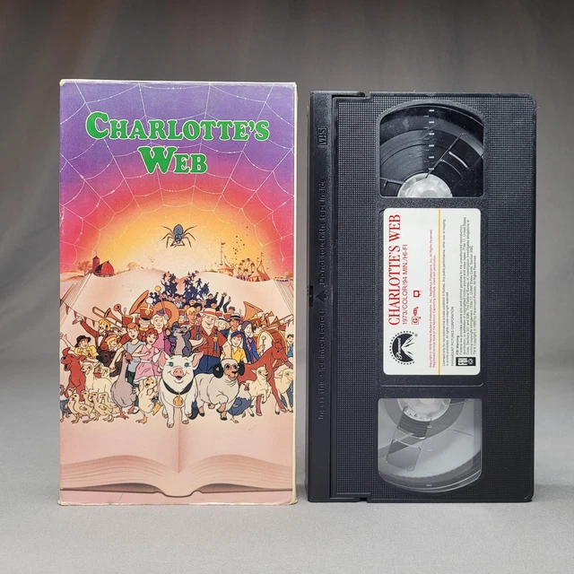 VINTAGE CHARLOTTE'S WEB VHS 1973 Animated Movie 1993 Paramount G Hi-Fi ...