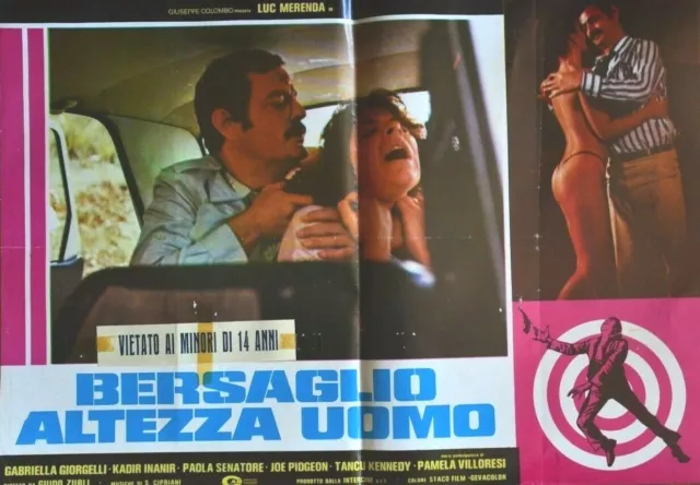 LOCANDINA FILM "BERSAGLIO ALTEZZA UOMO" Luc Merenda -  fotobusta cm 48x68 (5)