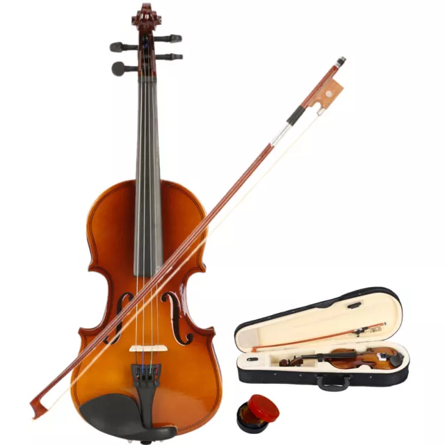 1/8 Acoustic Violin Case Bow Rosin For 4-5 Years Old Children Kids Beginner