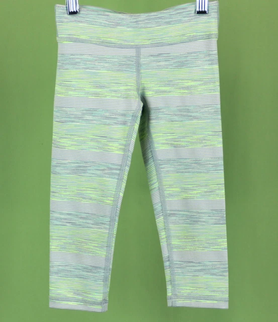 Ivivva Lululemon girl leggings crop capri pants athletic sport EUC Size 6