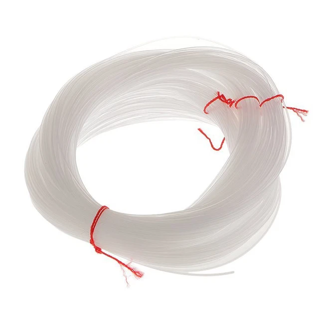 100 m transparentes Nylonseil 1 mm Durchmesser / Angelschnur Angelhaken B7H9