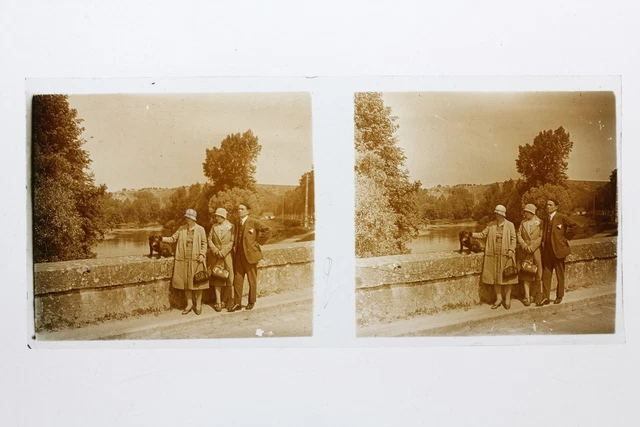 Bretagne Vacances France Photo Stereo 10n29 Plaque verre Vintage c1930