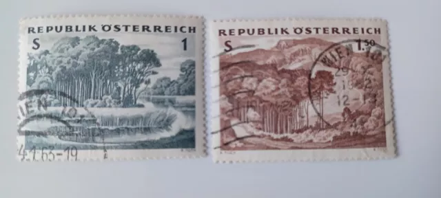 Briefmarken Österreich 1962 Landschaften gestempelt Wien 62/63