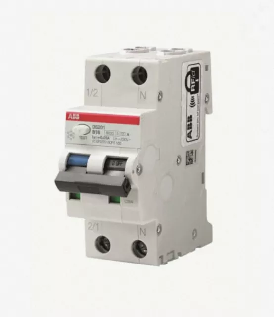 (RCBO) ABB 2CSR255140R1105 / DS201 B10 A30, 1P + N, 10A, 230/240V AC, Icu 10kA