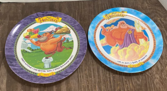 McDonald's Vintage Disney Hercules Plastic Collector Plate 1997 Happy Meal Lot 2