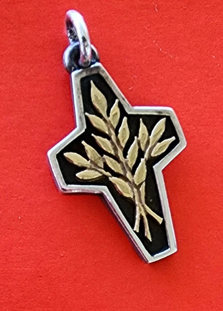 Retired James Avery Petite Wheat Sheaf 14kt Gold and .925 Cross Pendant RARE!
