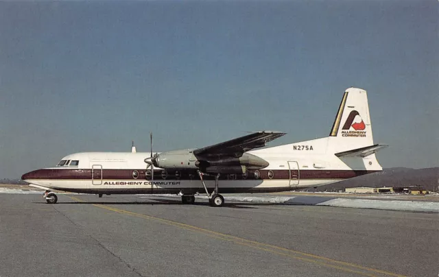 Airline Postcards Allegheny Commuter Suburban Airlines Fokker F27-500 Friendship