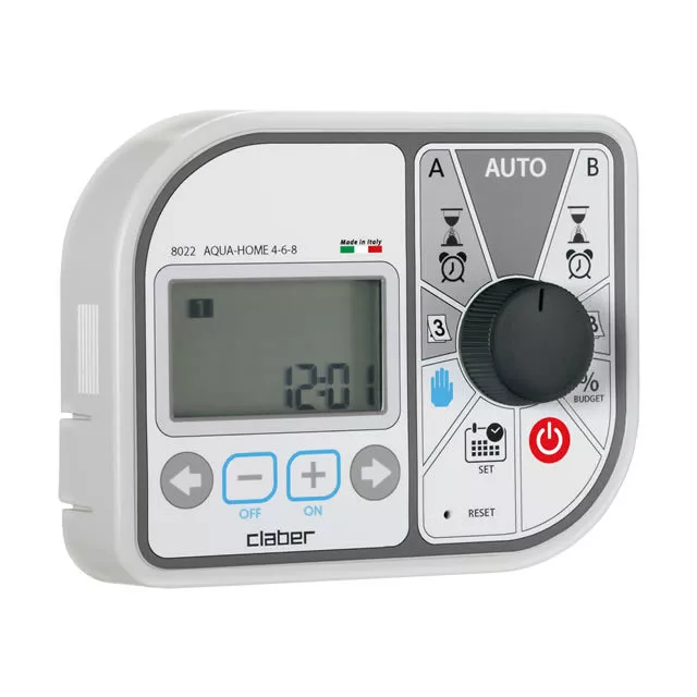 Programmatore da 1 a 8 linee di irrigazione "Aqua-Home 4-6-8" 8022 marca CLABER