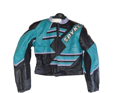 Spyke Giacca da moto in pelle di bufalo Spyke Cafe racer con protezioni CE mai usata 
