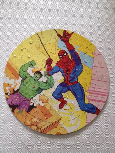 spiderman - hulk round puzzle 1974 HG toys 2