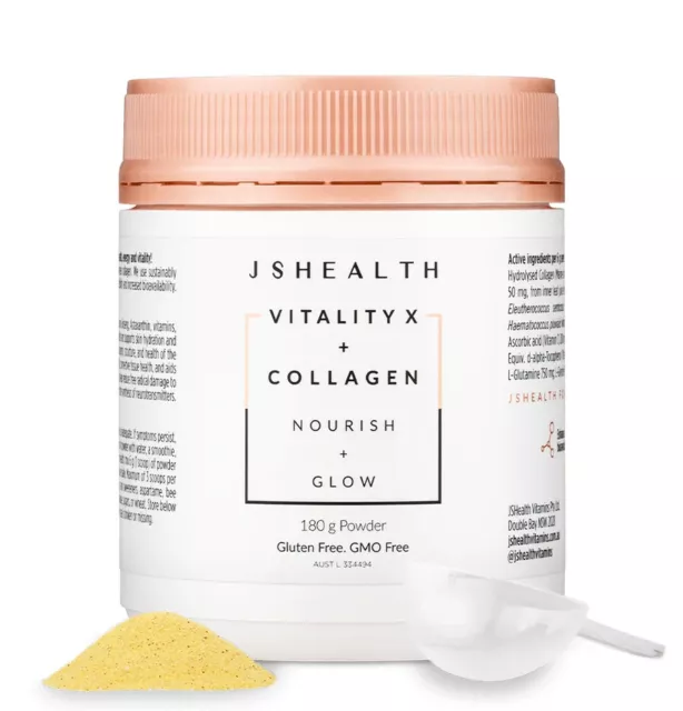 JS Health Vitality X + Collagen Skin Hydration Powder Glow + Vitalise 180g