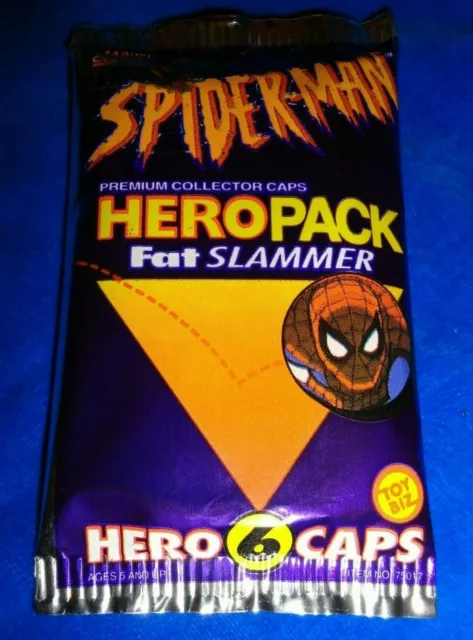 1994 Toy Biz Spiderman HeroPack Marvel Pogs* Milk caps