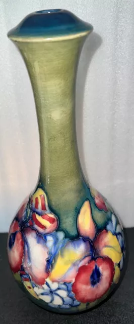 Vintage Moorcroft Pottery England Orchid Pattern Table Lamp 2