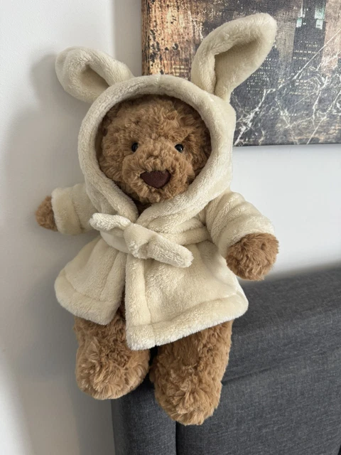 Jellycat Bathrobe For Bartholomew Bear – Medium Size (14-24 In) – NWT – Perfect Valentine’s Gift