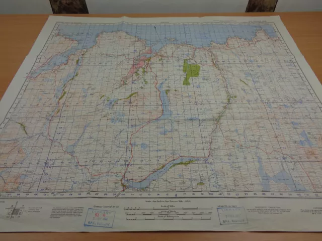 WW2 map entitled "TONGUE" with SECRET ROCKET BASE INK STAMP (V1 & V2 ROCKETS)