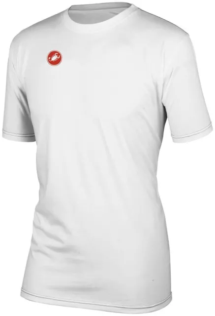 T-shirt castelli race day camicia casual ciclismo: BIANCA