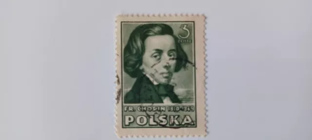 Briefmarken  Polska 1947 Fr. Chopin gestempelt