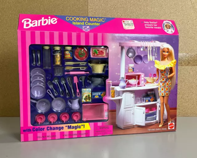 ~ Mattel Barbie Doll Playset - Cooking Magic - Island Counter - 1998 Sealed