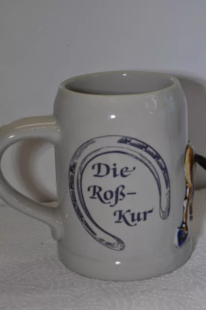 älterer  Bierkrug  Steingut   0,5 l - Die Roß - Kur