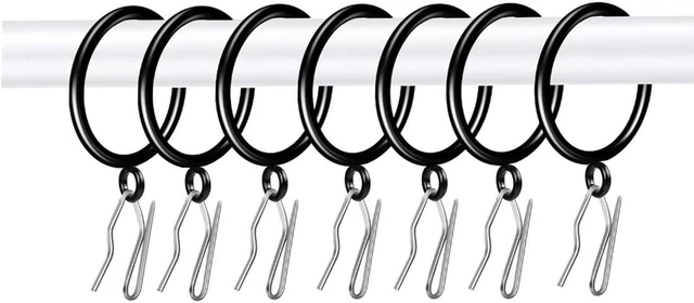 28Pcs 1.5-Inch Inner Diameter Drapery Eyelet Sliding Curtain Rings with Pin-On D