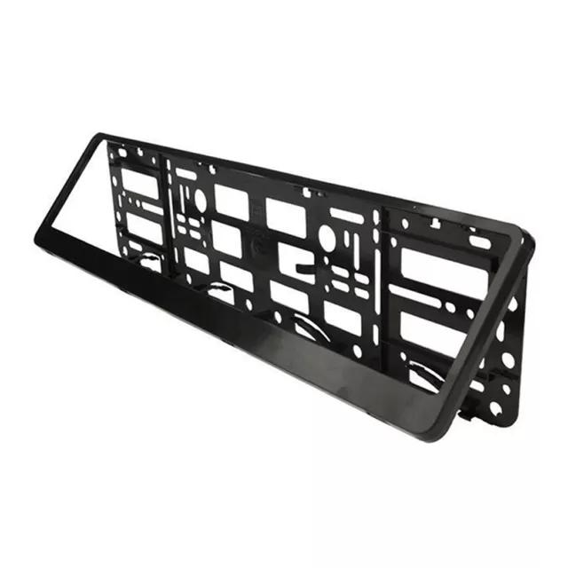 Black Number Plate Holder for Curved Bumpers Licence Plate Surround Frame ABS O1 2