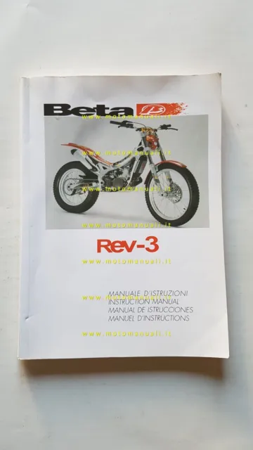 BETA REV-3 250 TRIAL 2005 manuale uso manutenzione italiano originale
