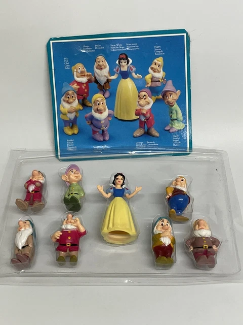 DISNEY SNOW WHITE and the Seven Dwarfs Figures Mattel 1993 Full Set ...