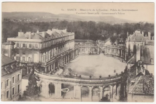 CPA 54 NANCY Hémicycle de la Carrière Palais du Gouvernement