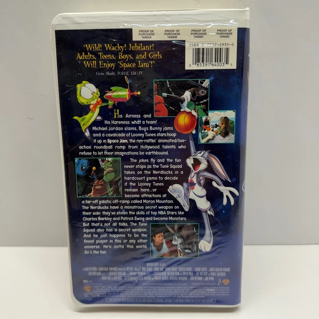 SPACE JAM VHS 1997 Michael Jordan Bugs Bunny Clamshell w/ Coin & All ...