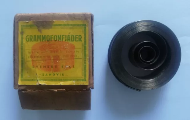 Grammofonfjader Molla Per Grammofono Vintage "SANDVIK" RARISSIMA