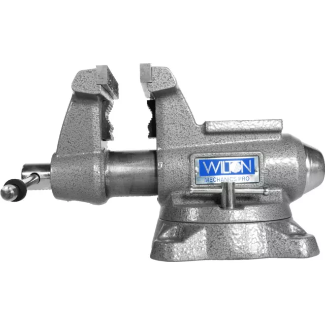 WILTON Mechanics Pro Vise 4-1/2" Jaw Width, 4" Jaw Opening, 360° Sw Base 28810