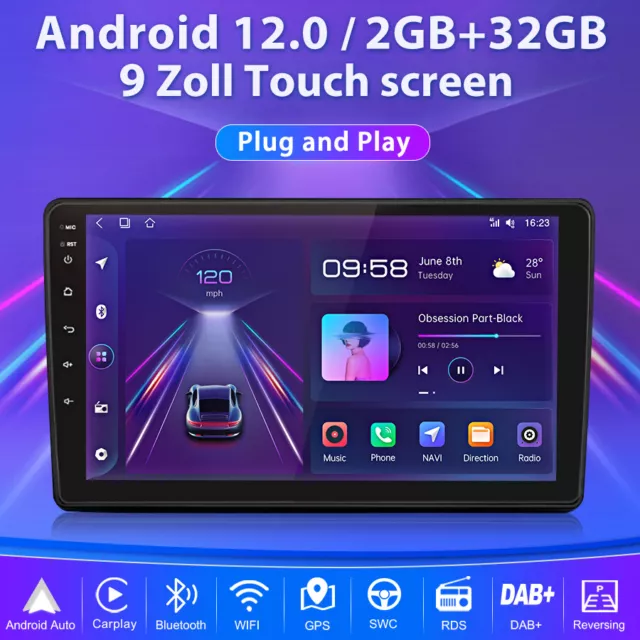 2+32GB Autoradio Android 12 Für Citroen Berlingo B9 Peugeot Partner GPS CarPlay 2