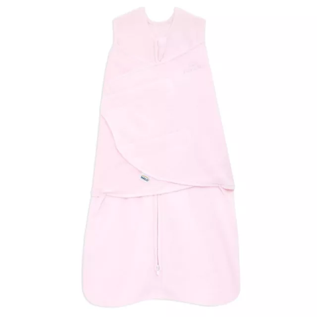 HALO Micro-Fleece Sleepsack Swaddle in Soft Pink, Small - W4D