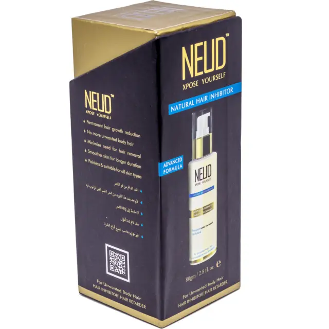 Neud Herbal Natural Hair Inhibitor Permanent Hair Removal Cream 80gm - Free Ship