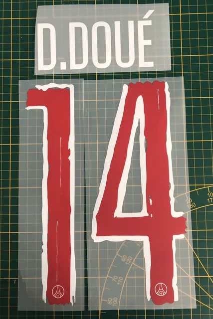 Flocage D. Doué #14 Paris Domicile Version Coupe 2024/2025
