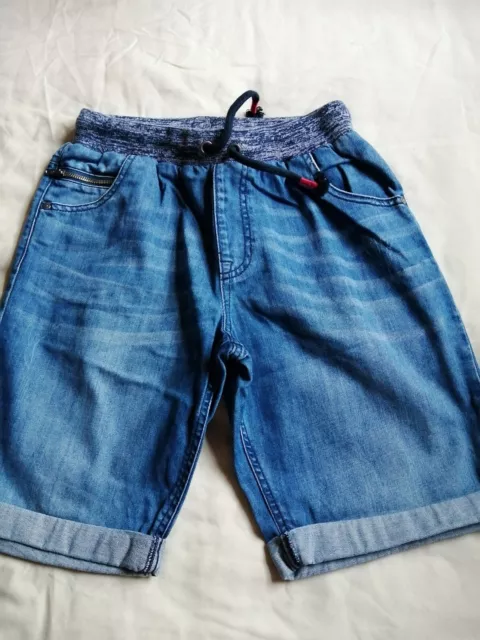 Boys denim drawstring waist shorts age 13-14 by George