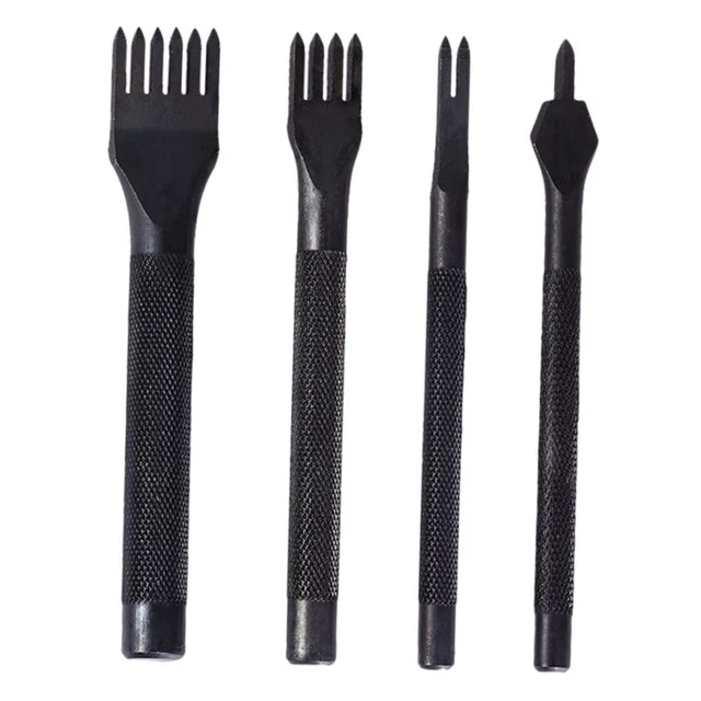 Kits de diamantes 4 piezas hágalo usted mismo herramientas de cuero punzón de cuero kit de perforación de cuero orificio de cuero pu