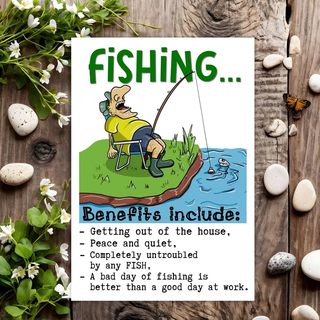 FUNNY BIRTHDAY CARD Rude Joke Humour for Him Men Male - Fishing ...