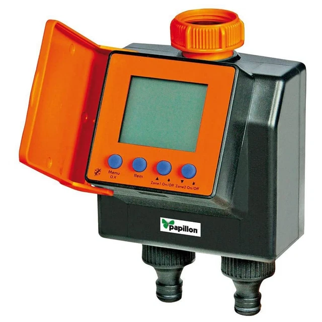 Papillon CENTRALINA PROGRAMMATORE TIMER IRRIGAZIONE 2 ZONE VIE CON LCD DIGITALE