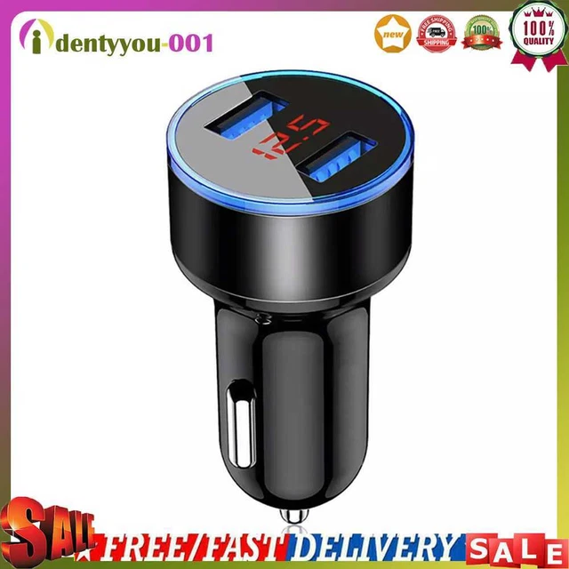 Caricabatterie auto ricarica rapida caricabatterie cellulare accessori auto USB (nero)
