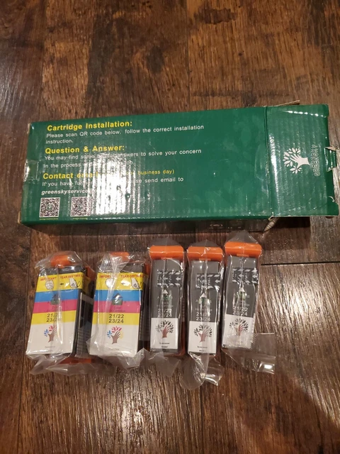 5 Pack New High Y Ink Cartridges Dell Series 21 22 23 24 V715w V515w P513w P713w